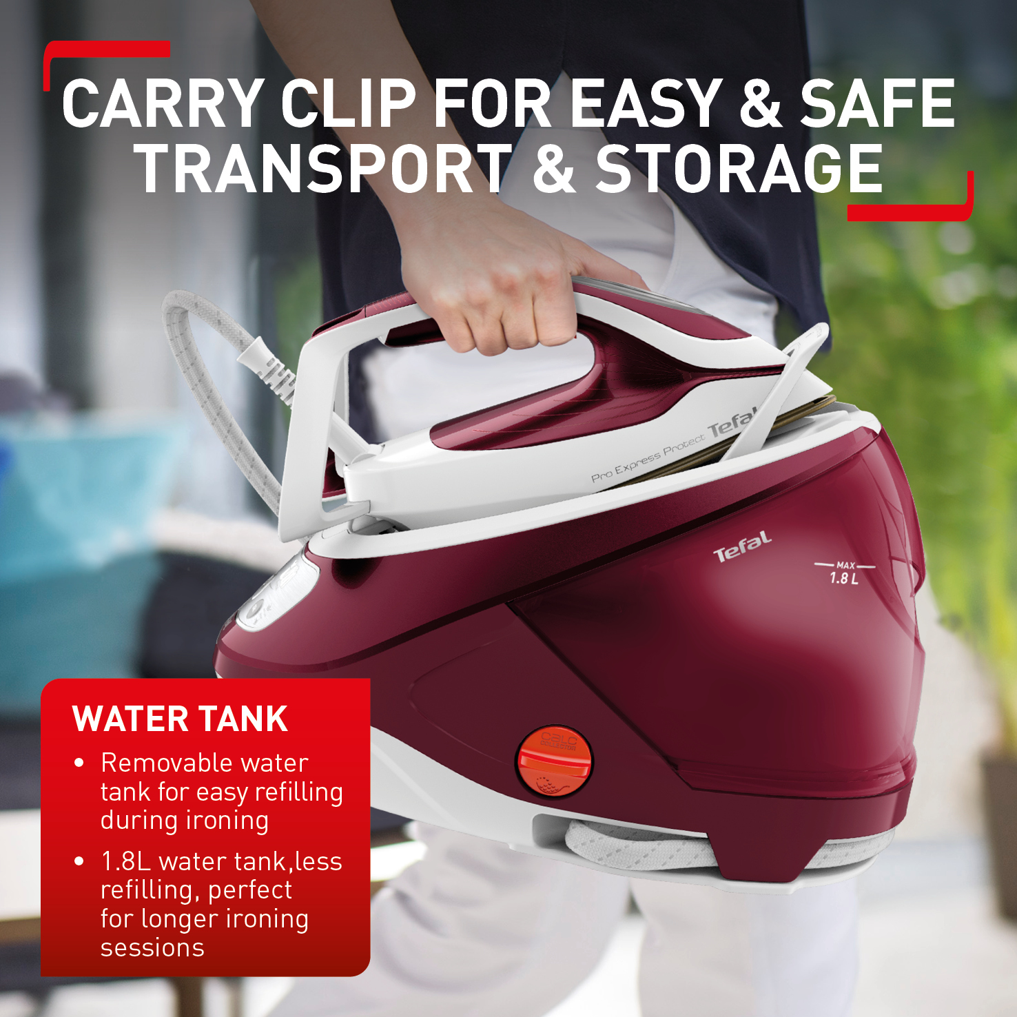 Tefal Pro Express Protect GV9220G0 steam ironing station – image 6