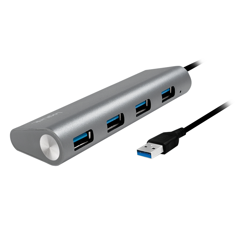LogiLink UA0307 interface hub USB 3.2 Gen 1 (3.1 Gen 1) Type-A 5000 Mbit/s Aluminium – image 7