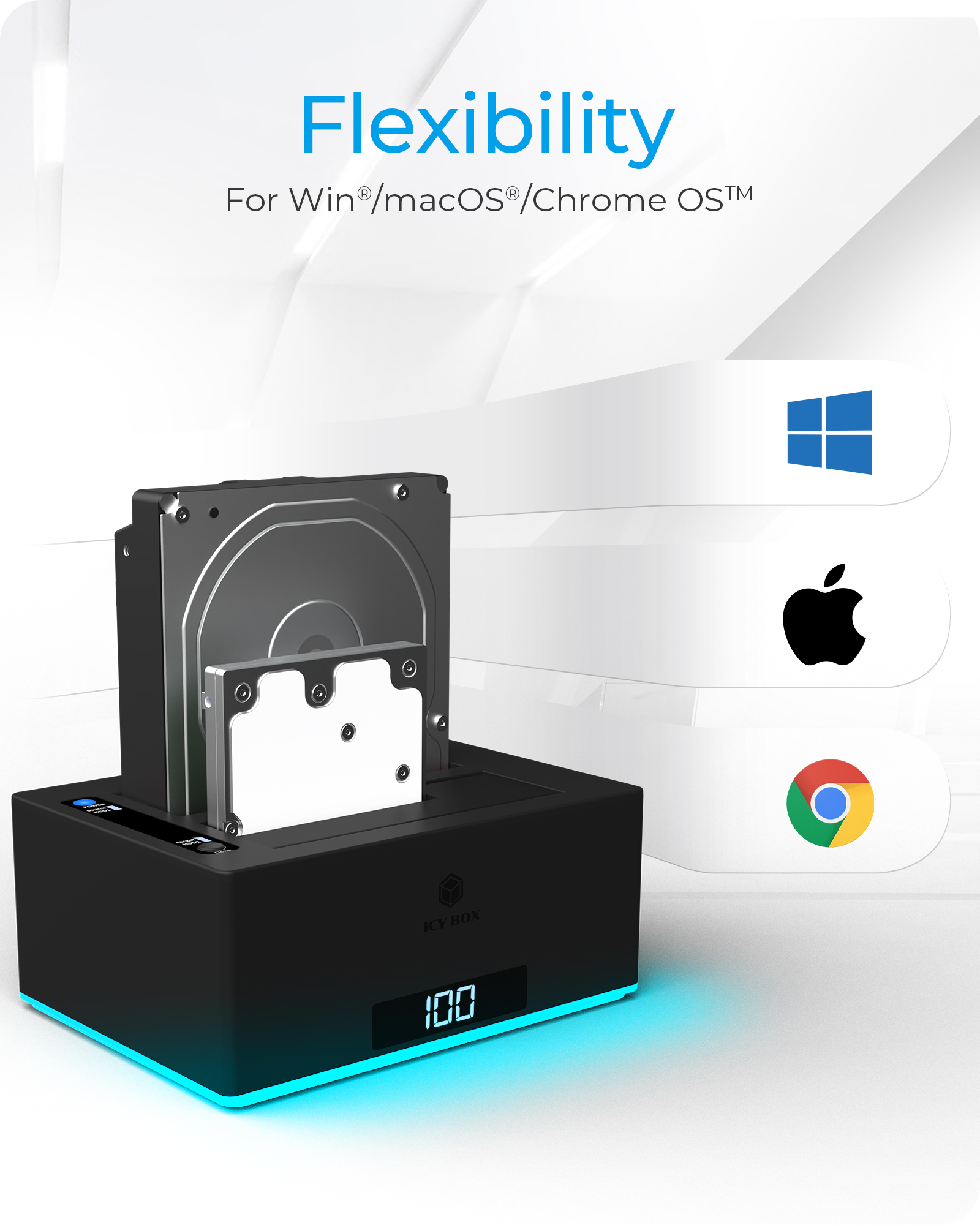 ICY BOX IB-127CL-U3 USB 3.2 Gen 1 (3.1 Gen 1) Type-B Black – image 6
