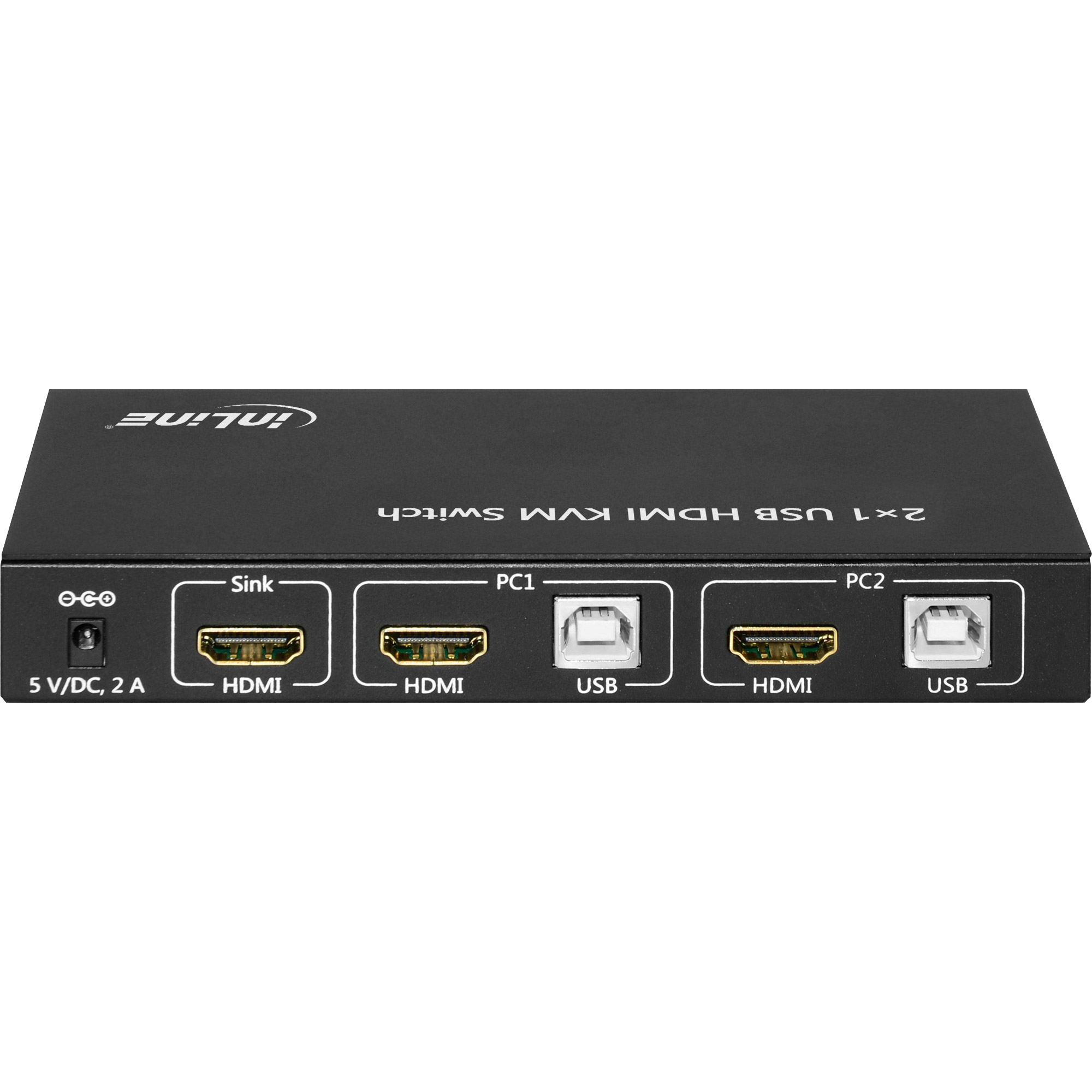 InLine The 2x1 HDMI KVM Switch, 2x1, HDMI 4K2K, USB 2.0 Hub, with Audio – image 4