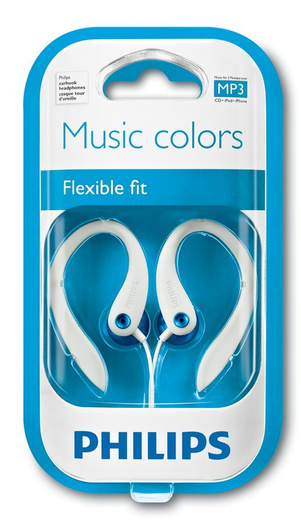 Philips SHS3216/28 headphones/headset Wired Ear-hook, In-ear Blue, White – image 2