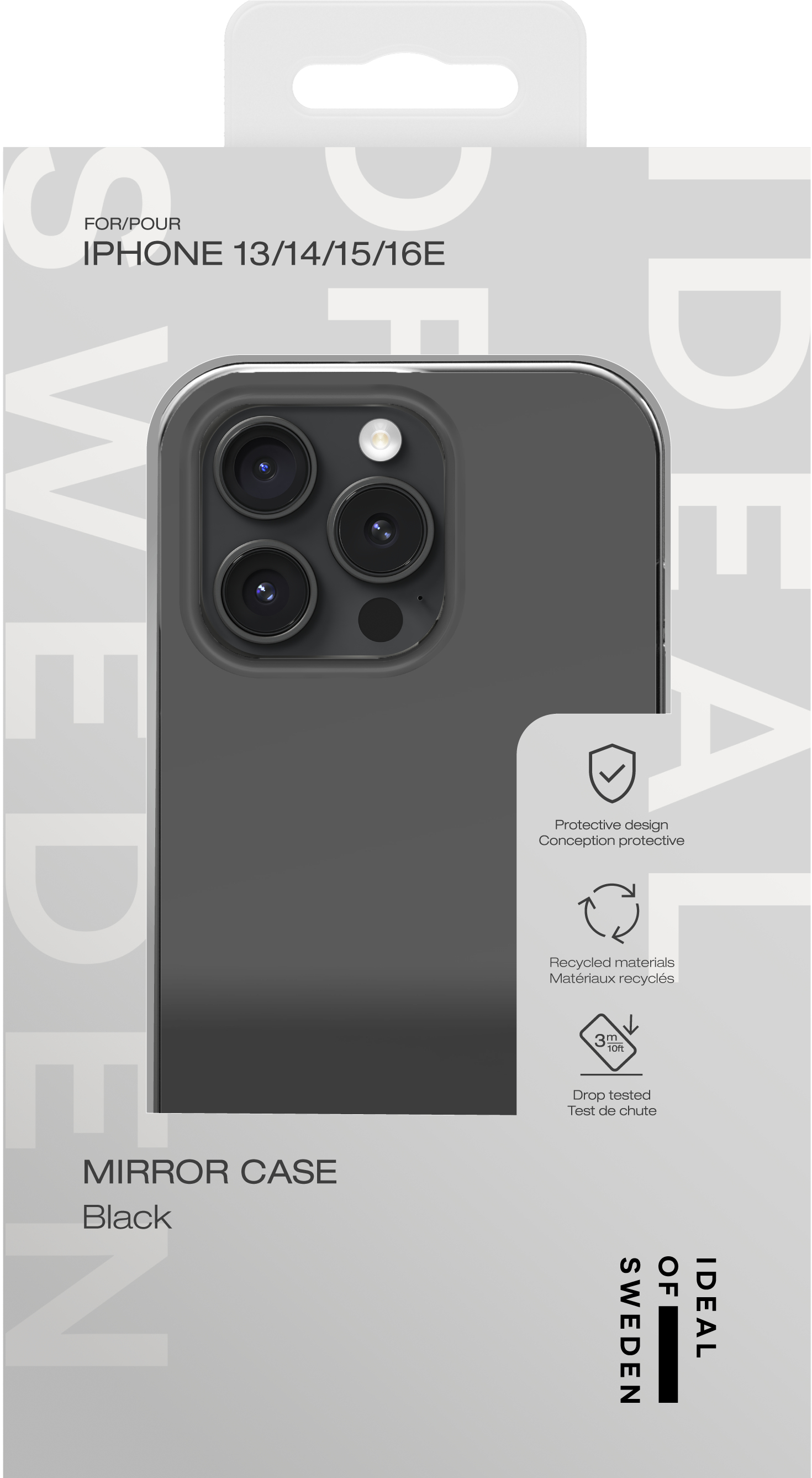 iDeal of Sweden Mirror Case iPhone 13 / 14 / 15 / 16e Mirror Black – image 2