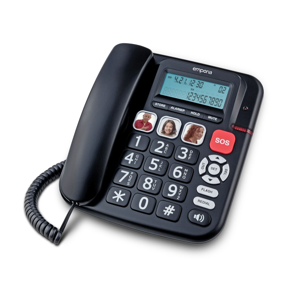 Emporia KFT20 Analog telephone Caller ID Black