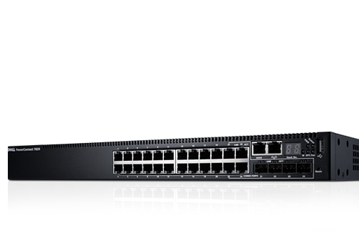 Dell PowerConnect 7024 Managed L3 Power over Ethernet (PoE) 1U Black