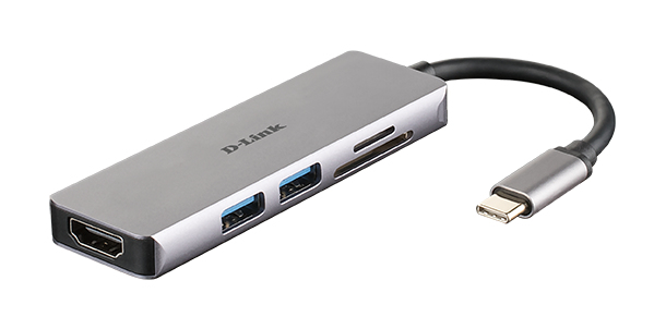 D-Link DUB-M530 base para portátil y replicador de puertos Alámbrico USB 3.2 Gen 1 (3.1 Gen 1) Type-C Aluminio