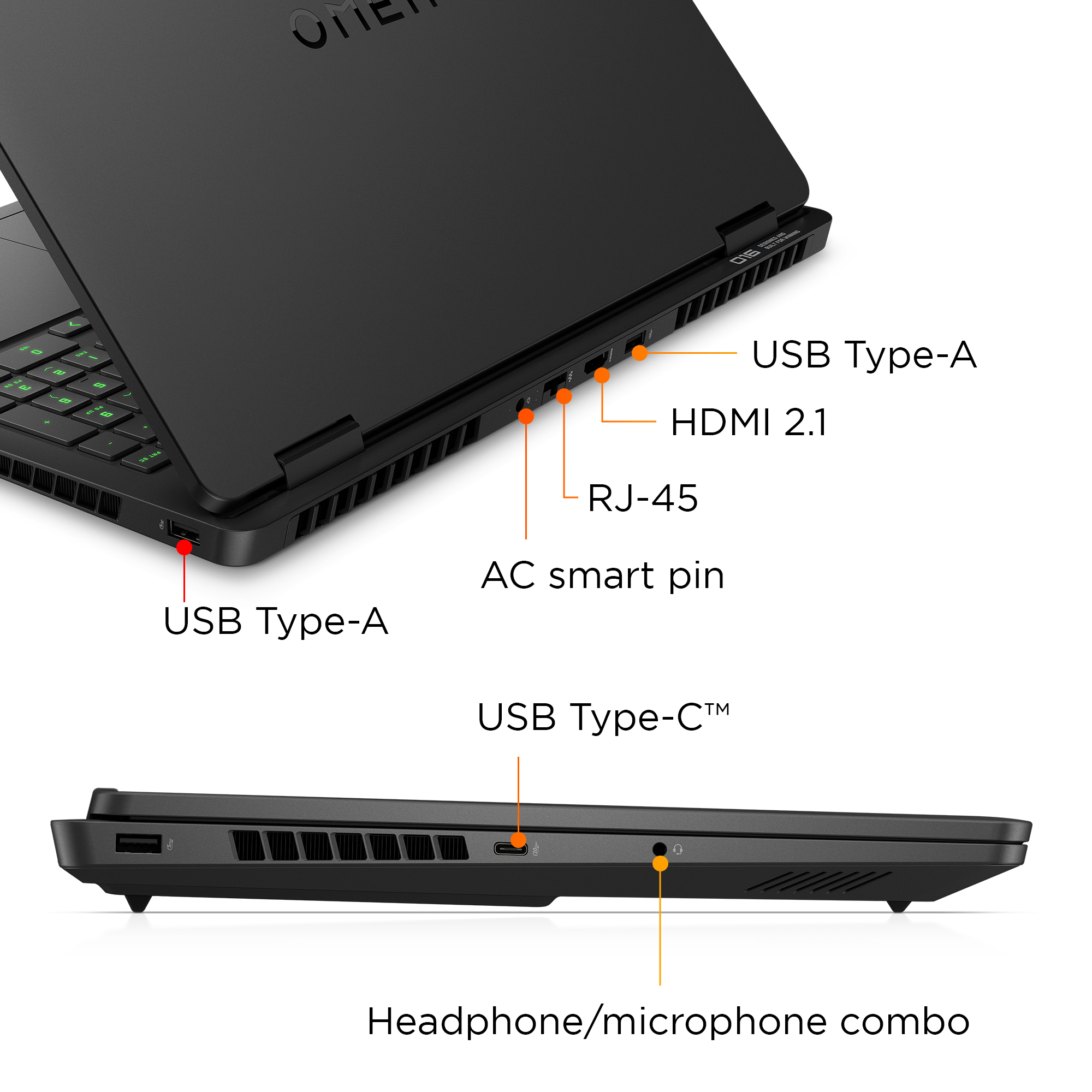 HP OMEN Gaming OMEN 16-am0500na Intel® Core™ i9 i9-14900HX Laptop 40.6 cm (16″) WQXGA 16 GB DDR5-SDRAM 512 GB SSD NVIDIA GeForce RTX 5060 Wi-Fi 6E (802.11ax) Windows 11 Home Black image 5