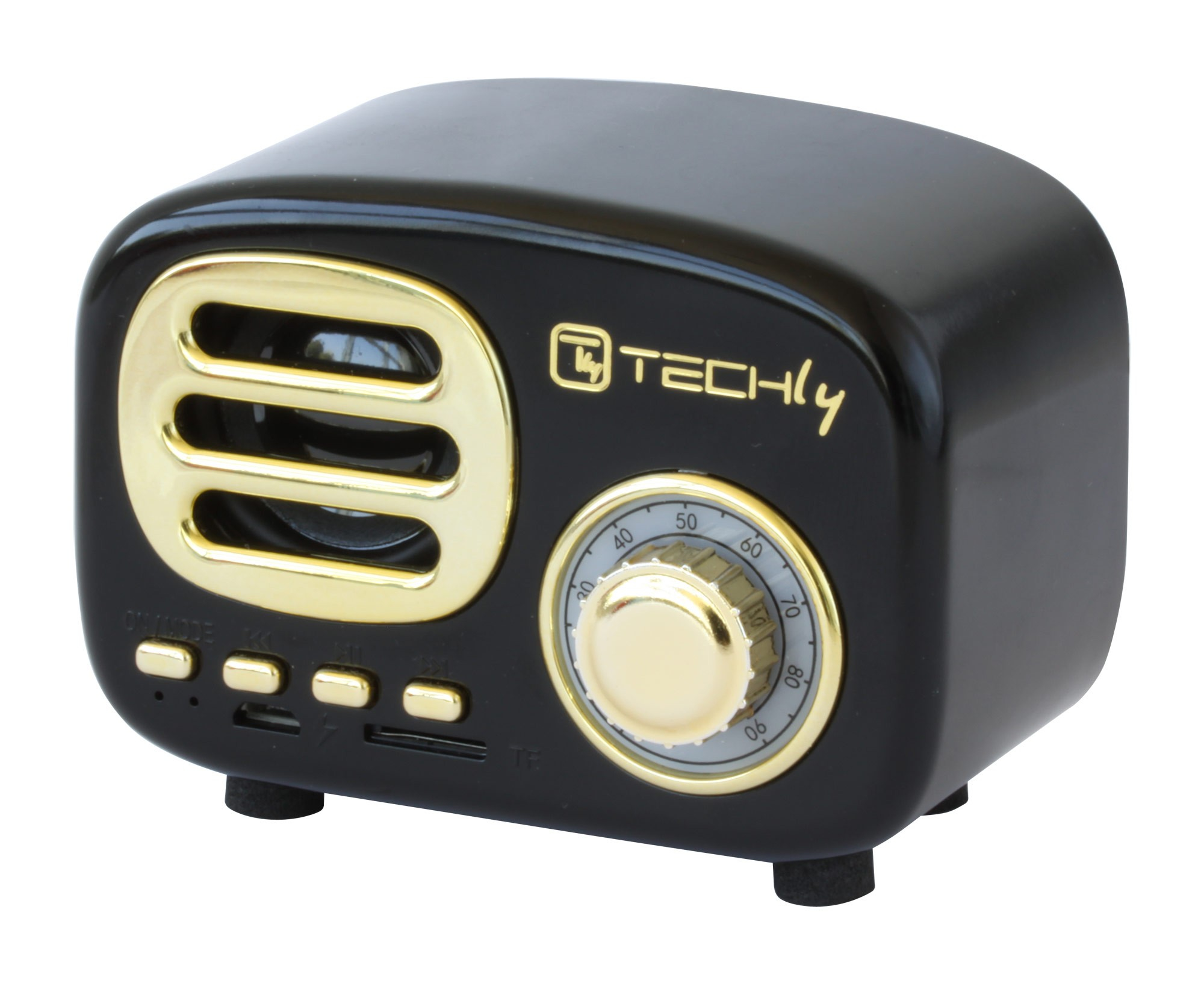 Techly ICASBL12BKT portable/party speaker Black, Gold – image 2