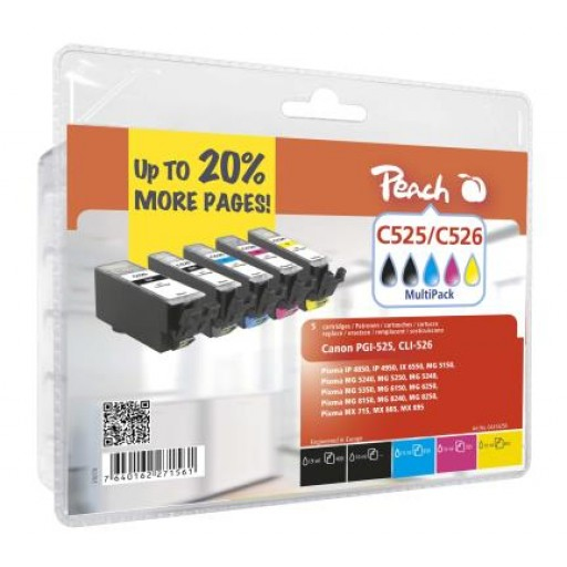 Peach 0A314256 ink cartridge Black, Cyan, Magenta, Yellow