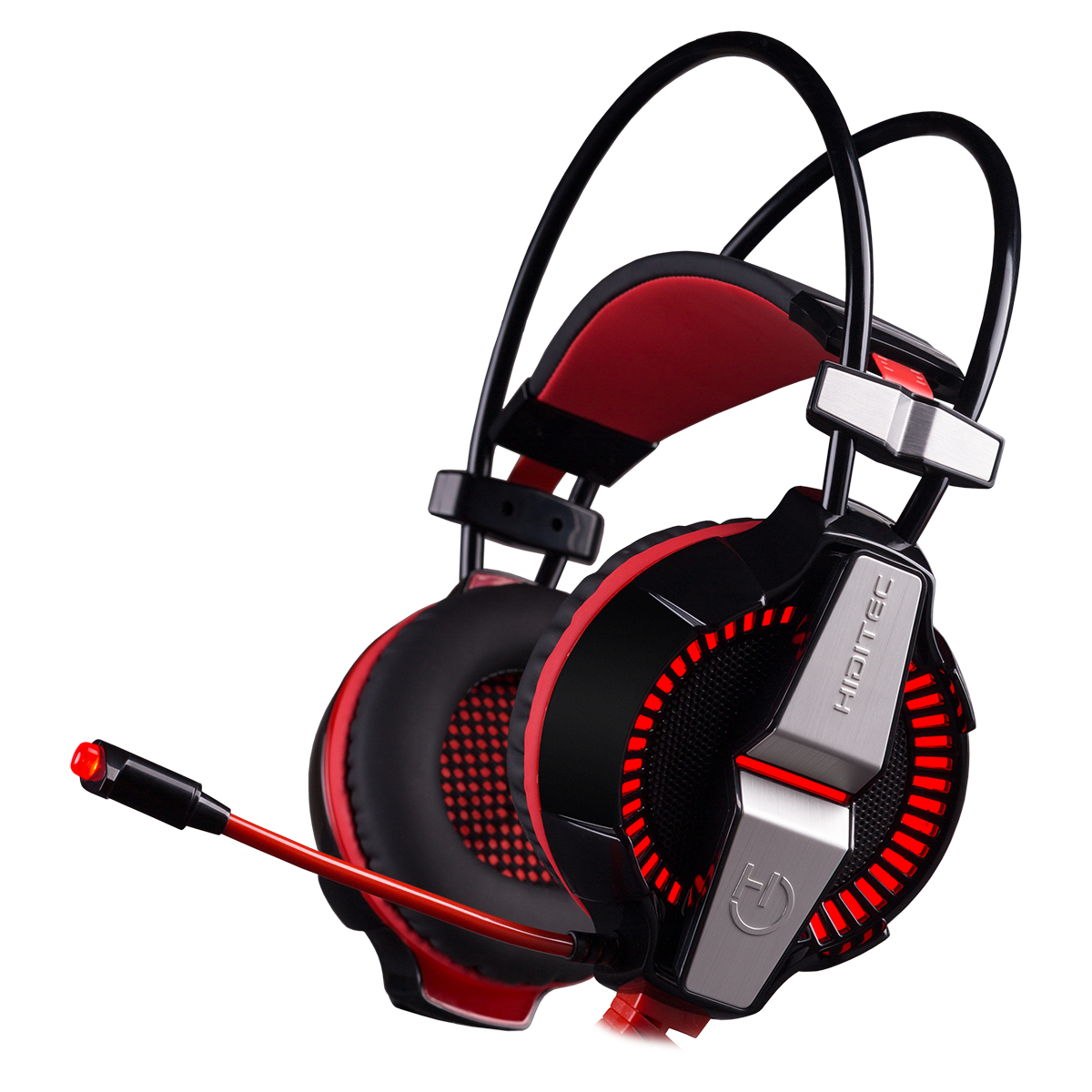 Hiditec Ikos Headset Wired Head-band Gaming USB Type-A Black, Red