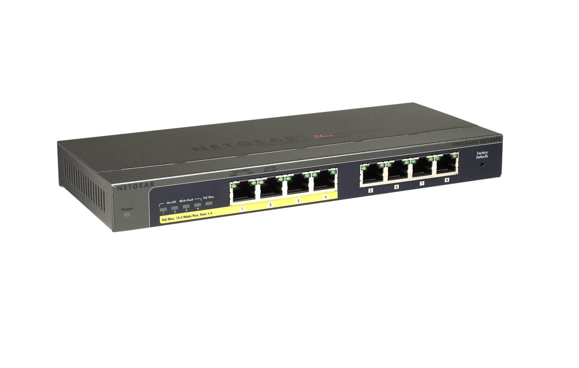 NETGEAR GS108PE Power over Ethernet (PoE) Grey