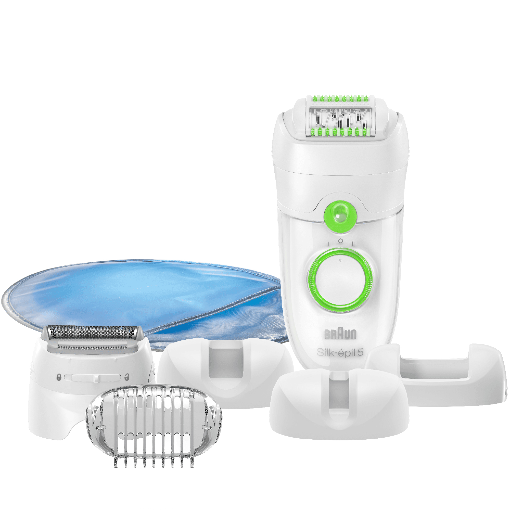 Braun Silk-épil 5 81502105 epilator 40 tweezers White, Green – image 1