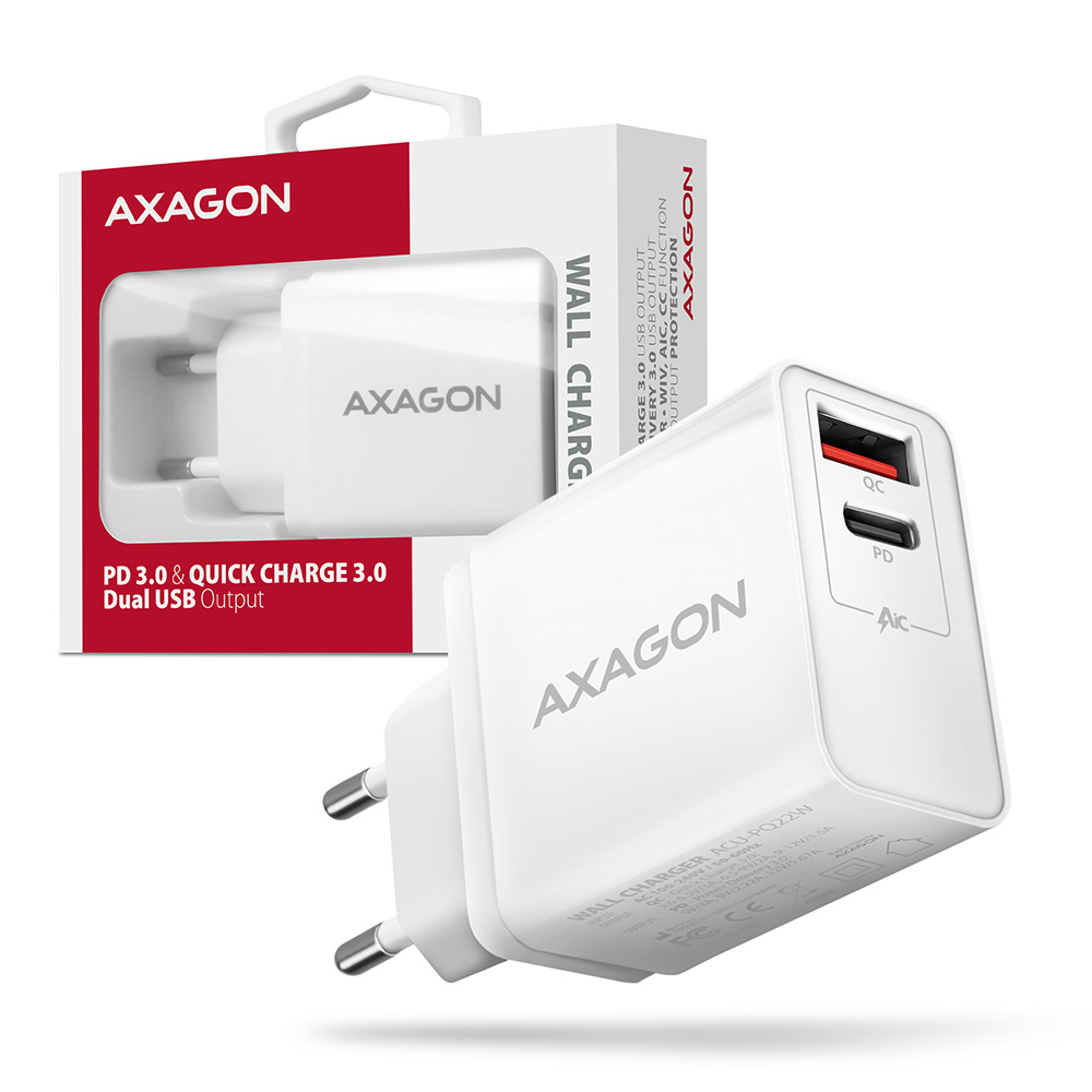 Axagon ACU-PQ22W mobile device charger Smartphone White AC Fast charging Indoor – image 7