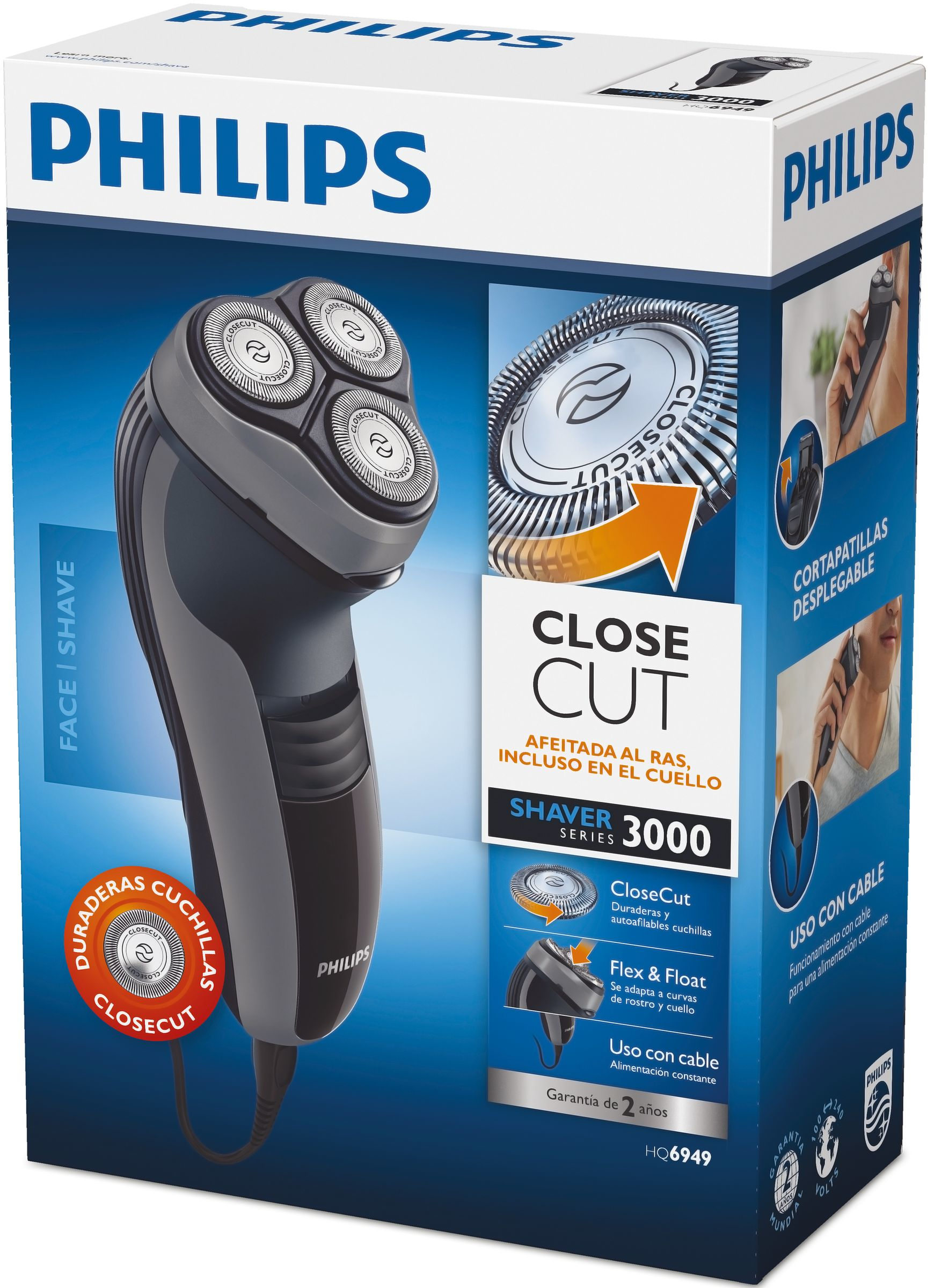 Philips SHAVER Series 3000 HQ6949/16 men's shaver Rotation shaver Trimmer Black, Grey – image 3