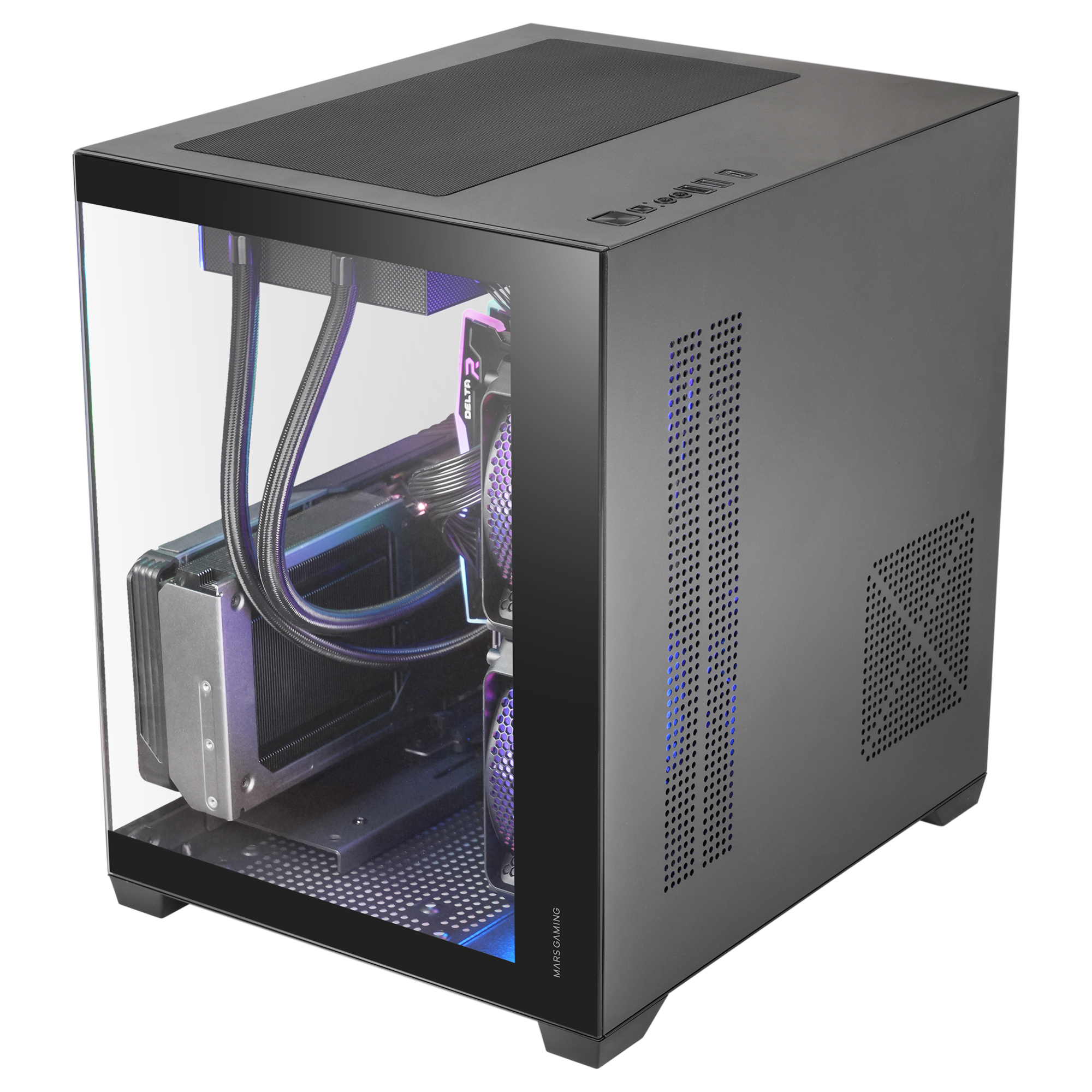 Mars Gaming MCVIEW3 computer case Mini Tower Black – image 4