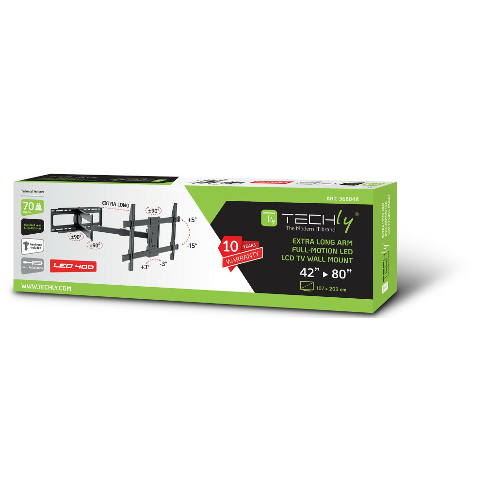 Techly ICA-PLB-721 TV mount/stand 2.03 m (80") Black – image 2