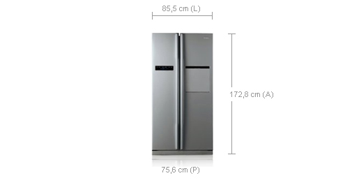 Samsung RS20VRPS side-by-side refrigerator Freestanding – image 3