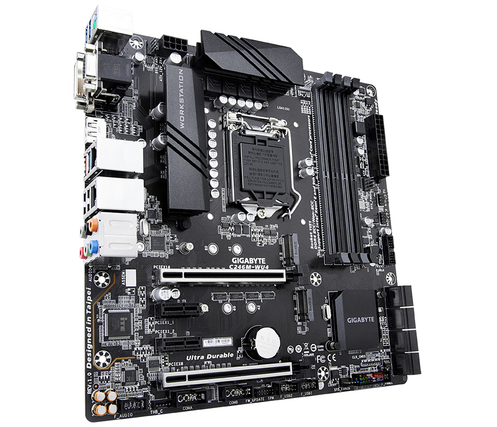 GIGABYTE C246M-WU4 motherboard Intel C246 Express LGA 1151 (Socket H4) micro ATX – image 3