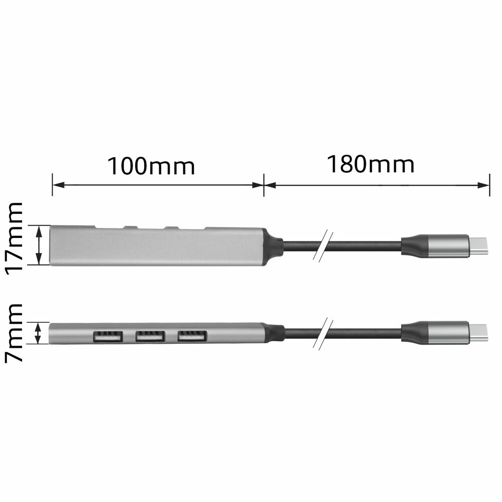 ACT USB-C hub, 3x USB-A 2.0 and 1x USB-A 3.0 – image 6
