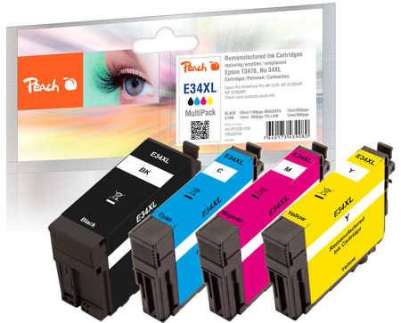 Peach PI200-558 ink cartridge 4 pc(s) Compatible High (XL) Yield Black, Cyan, Magenta, Yellow