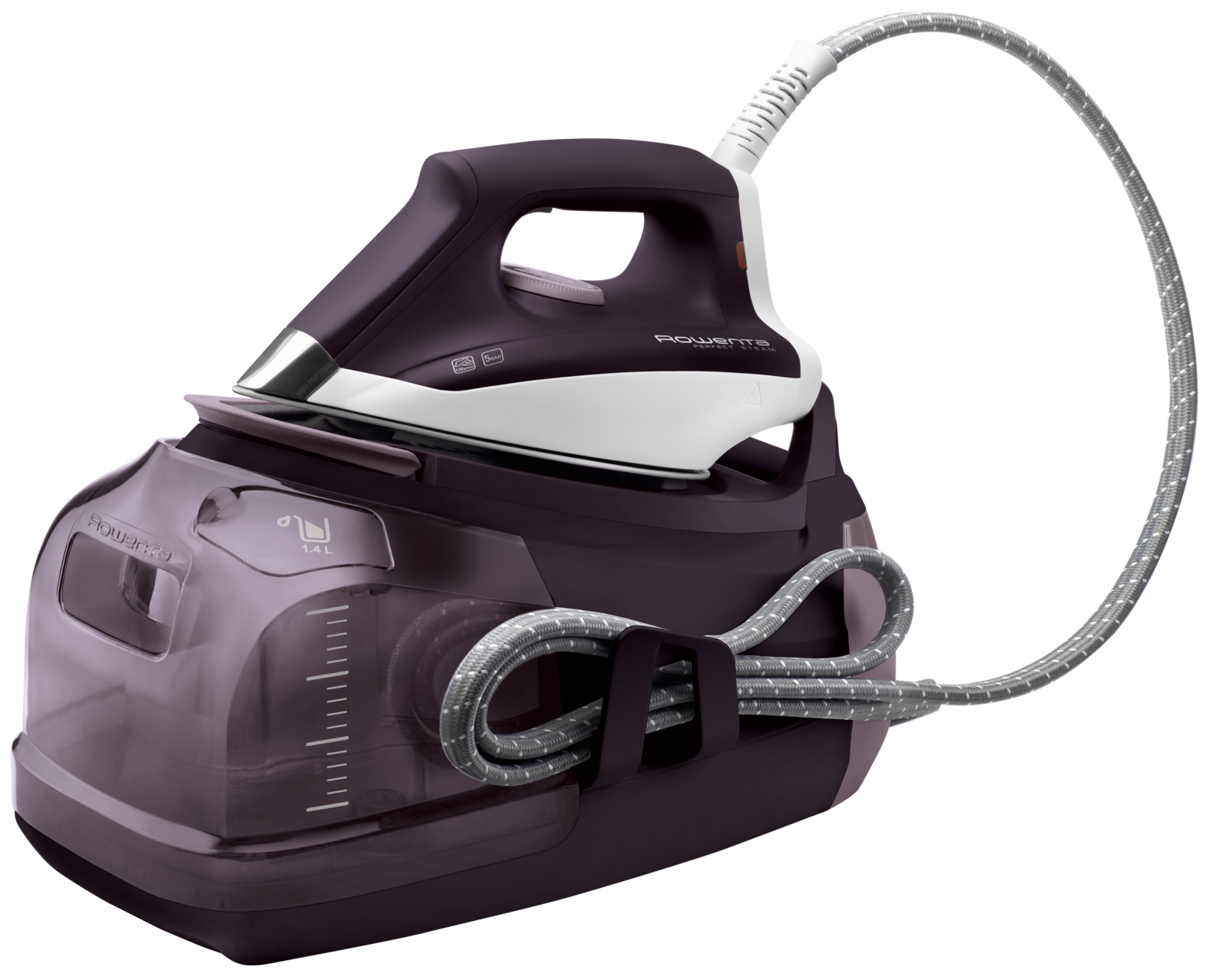 Rowenta DG853 2400 W 1.3 L Microsteam 400 soleplate White, Purple