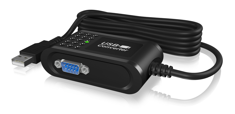 ICY BOX IB-AC546 serial converter/repeater/isolator USB 2.0 RS-232 Black – image 2