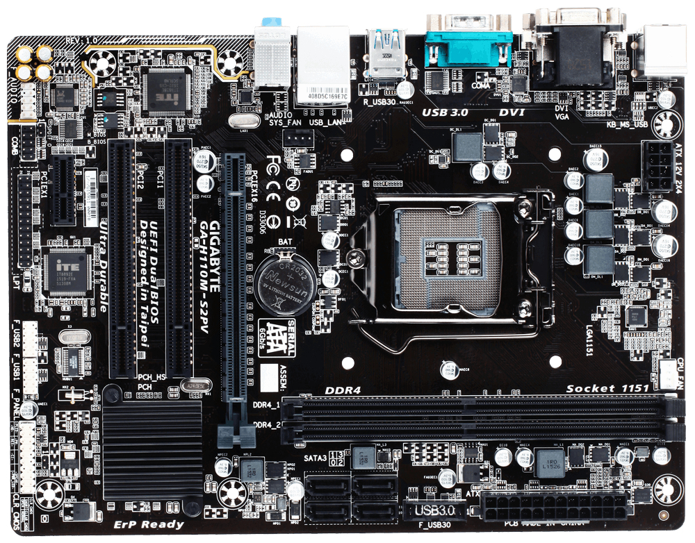 GIGABYTE GA-H110M-S2PV motherboard Intel® H110 LGA 1151 (Socket H4) micro ATX – image 2