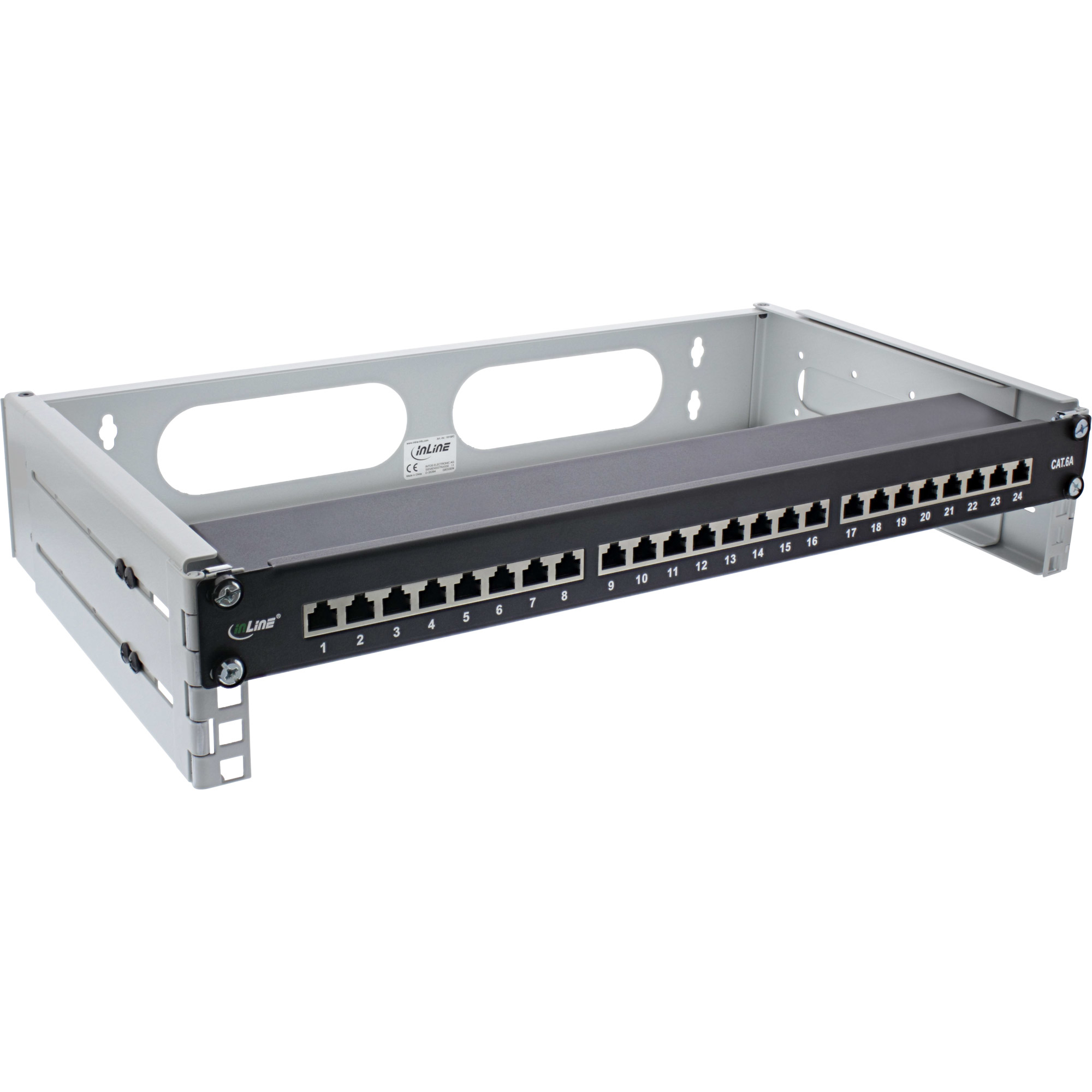 InLine 19" foldable rack, 2U, 24-40cm depth, grey – image 2