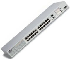 Allied Telesis 24-Port 10/100 Managed Stackable Switch + 2 copper Gigabit ports & 2 GBIC bays