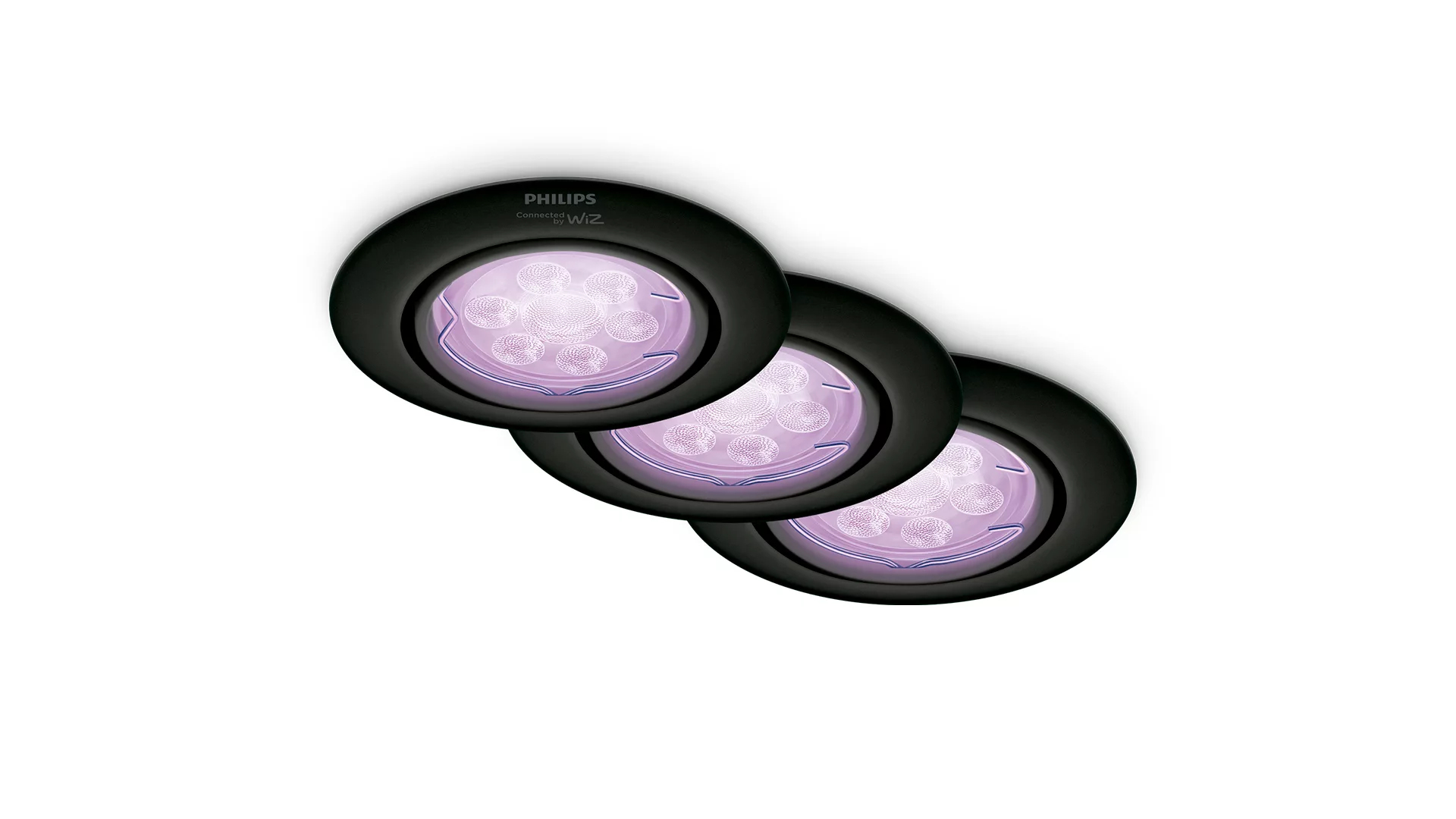 Philips by Signify Philips Smart LED GU10 Kit, Full Color, Tunable White, Black, 3-Pack – image 1