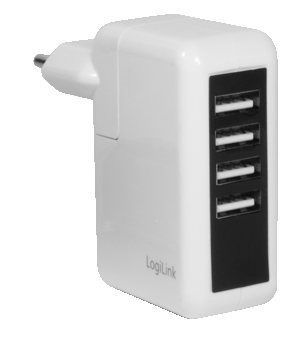 LogiLink PA0062 mobile device charger Universal White USB Indoor