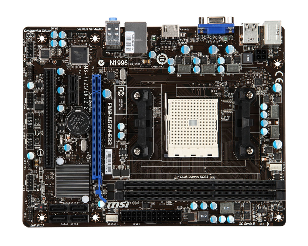 MSI FM2-A55M-E33 motherboard AMD A55 Socket FM2 micro ATX – image 2