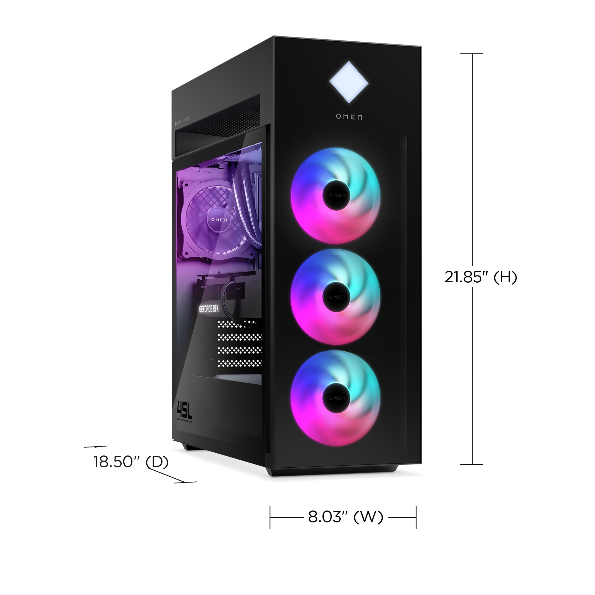 OMEN by HP 45L GT22-3090 Intel Core Ultra 9 285K 64 GB DDR5-SDRAM 2 TB SSD NVIDIA GeForce RTX 5090 Windows 11 Pro Desktop PC Black image 10
