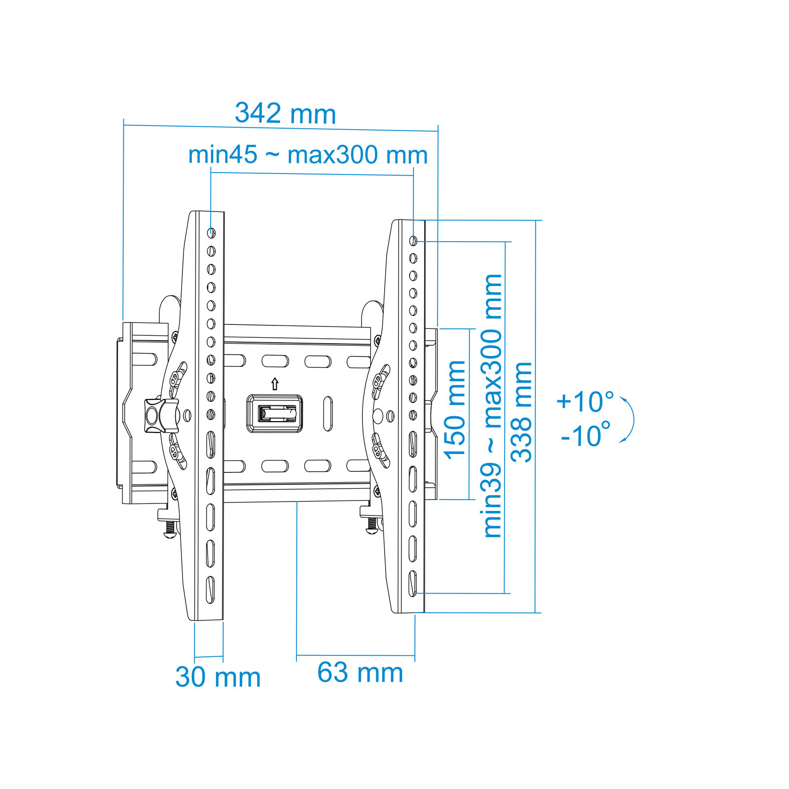 TooQ LP4537T-B TV mount/stand – image 8