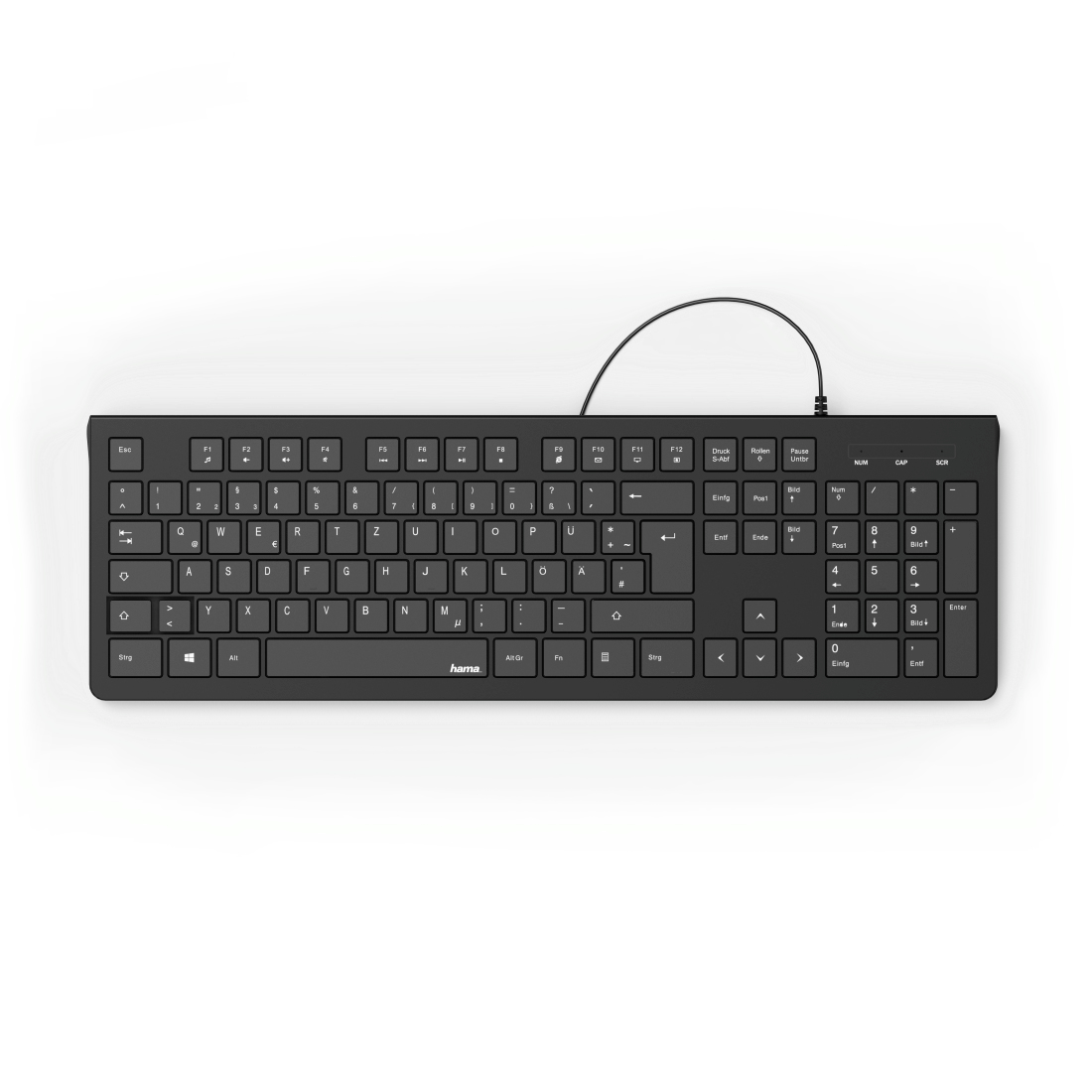 Hama KC-200 keyboard Universal USB QWERTZ German Black – image 4