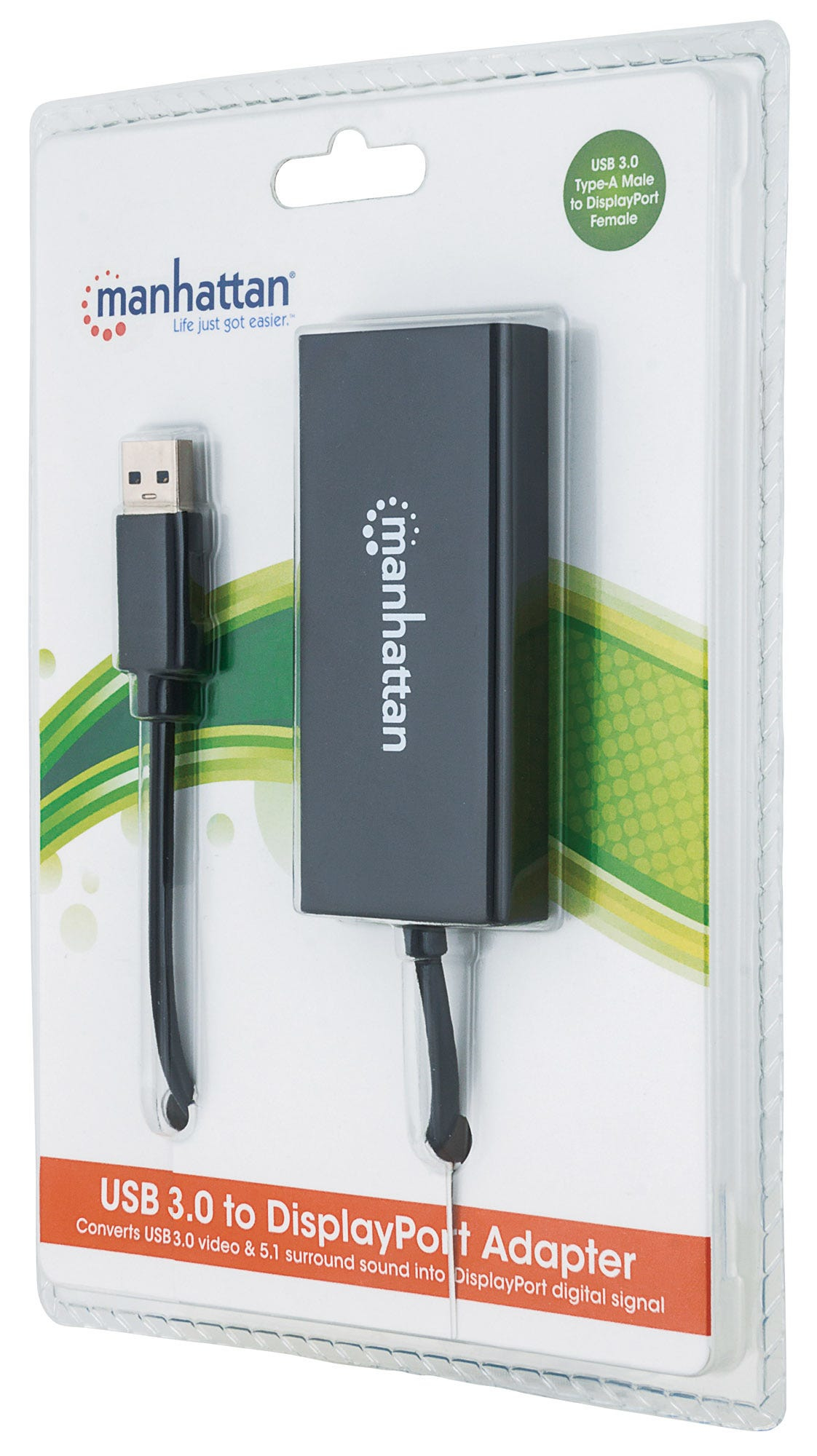 Manhattan USB-A to DisplayPort Adapter, 4K, Male to Female, 5 Gbps (USB 3.2 Gen1 aka USB 3.0) – image 5