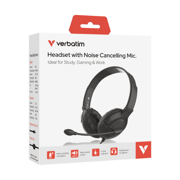 Verbatim Headset with Noise Cancelling Mic – image 4