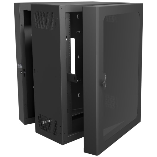 Middle Atlantic CWR-18-21PD4 rack cabinet 18U Wall mounted rack Black