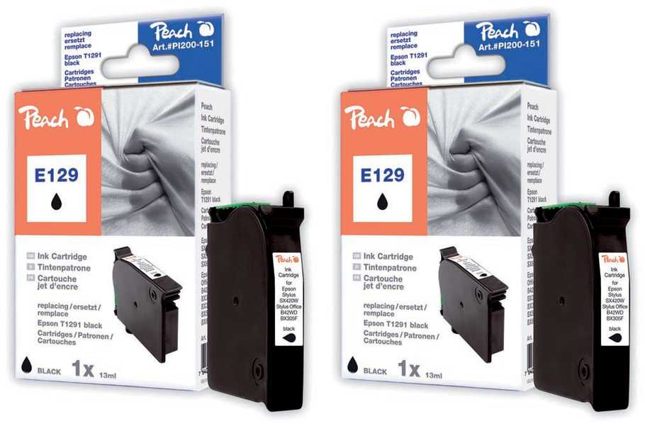 Peach 318856 ink cartridge 2 pc(s) Black