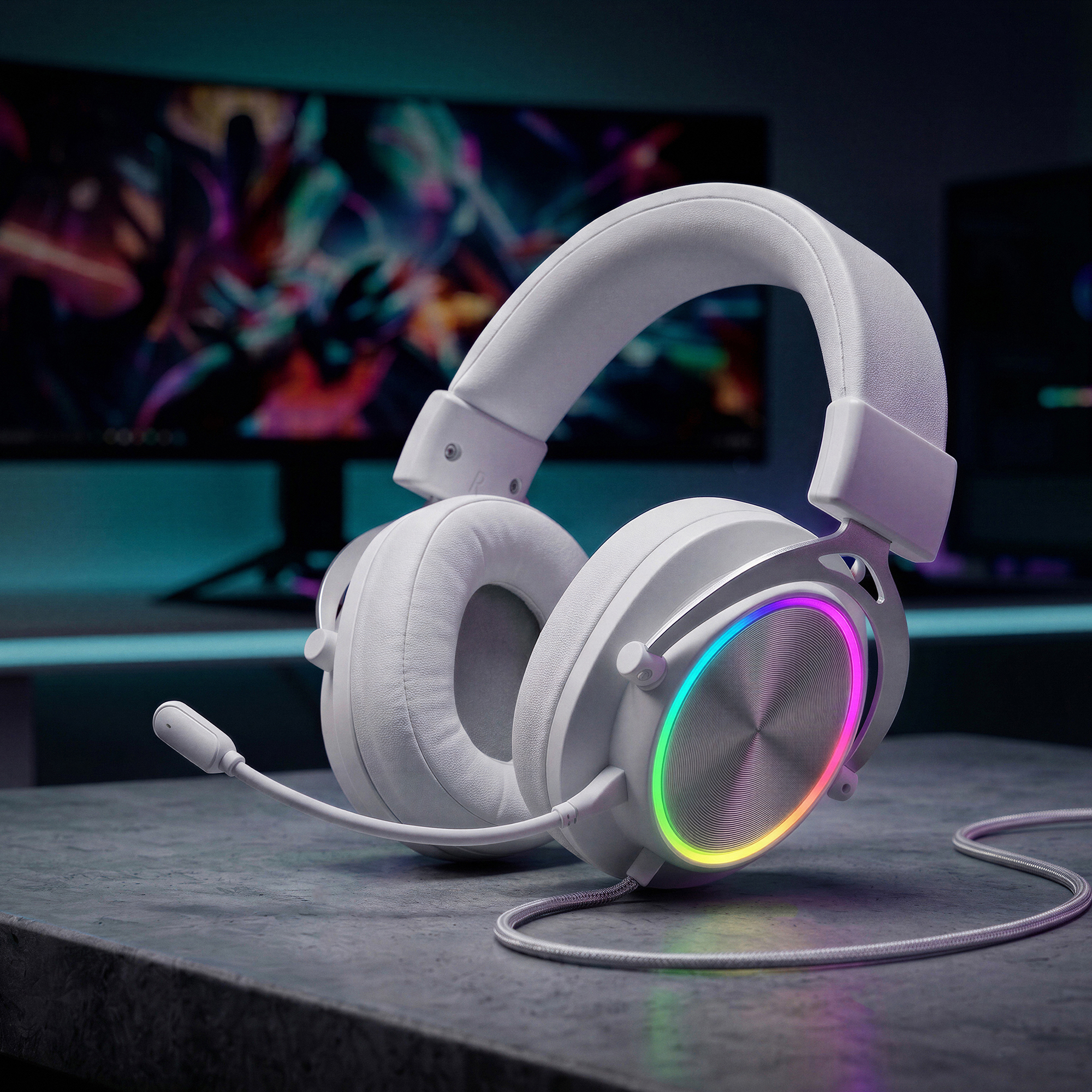 Mars Gaming MHFORGEW headphones/headset Wired Head-band USB Type-C / USB Type-A White – image 2