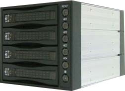 Chieftec SATA Backplane 3 x 5.25i bays for 4 S-ATA HDD Hot-Swap full aluminiu – image 1