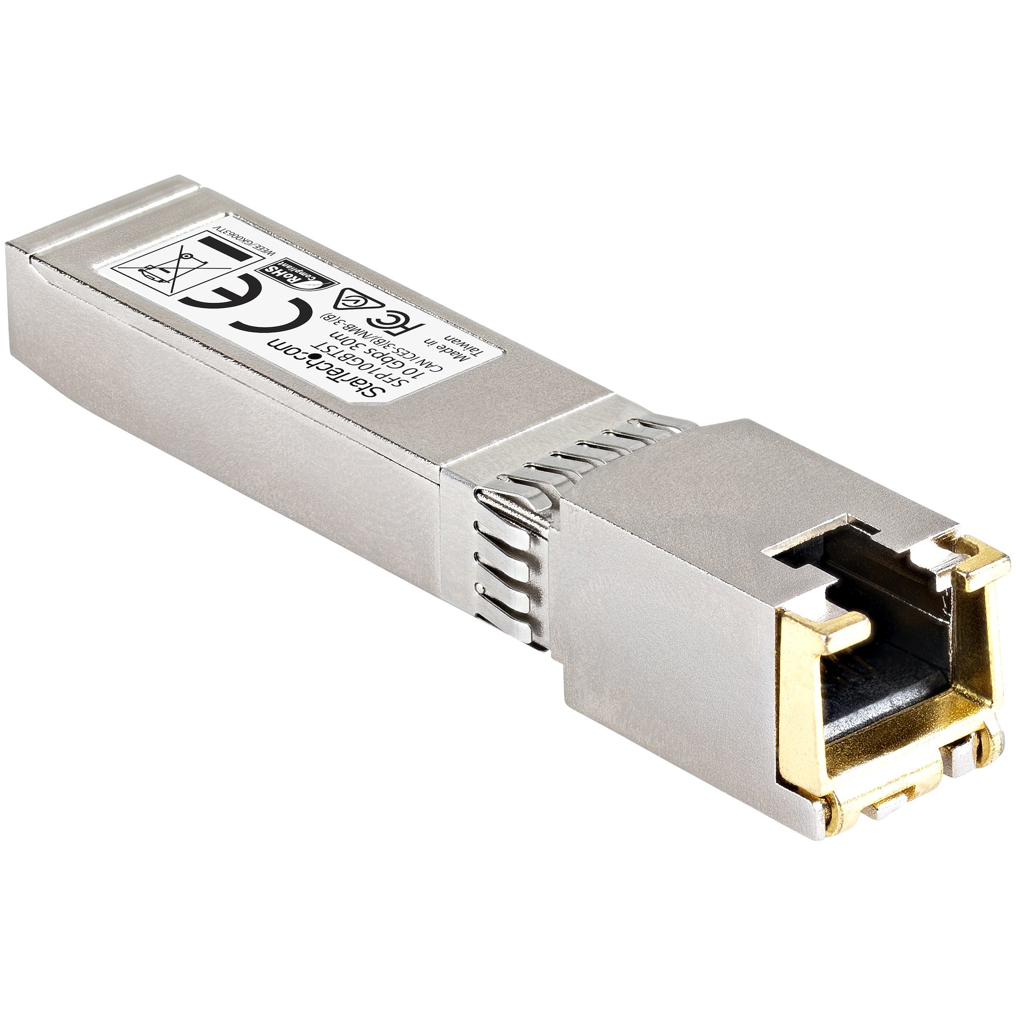 StarTech.com Cisco SFP-10GB-TC Compatible SFP+ Module - 10GBASE-T - SFP to RJ45 Cat6/Cat5e - 10GE Gigabit Ethernet SFP+ - RJ-45 30m - Cisco Firepower, ASR1000, – image 2