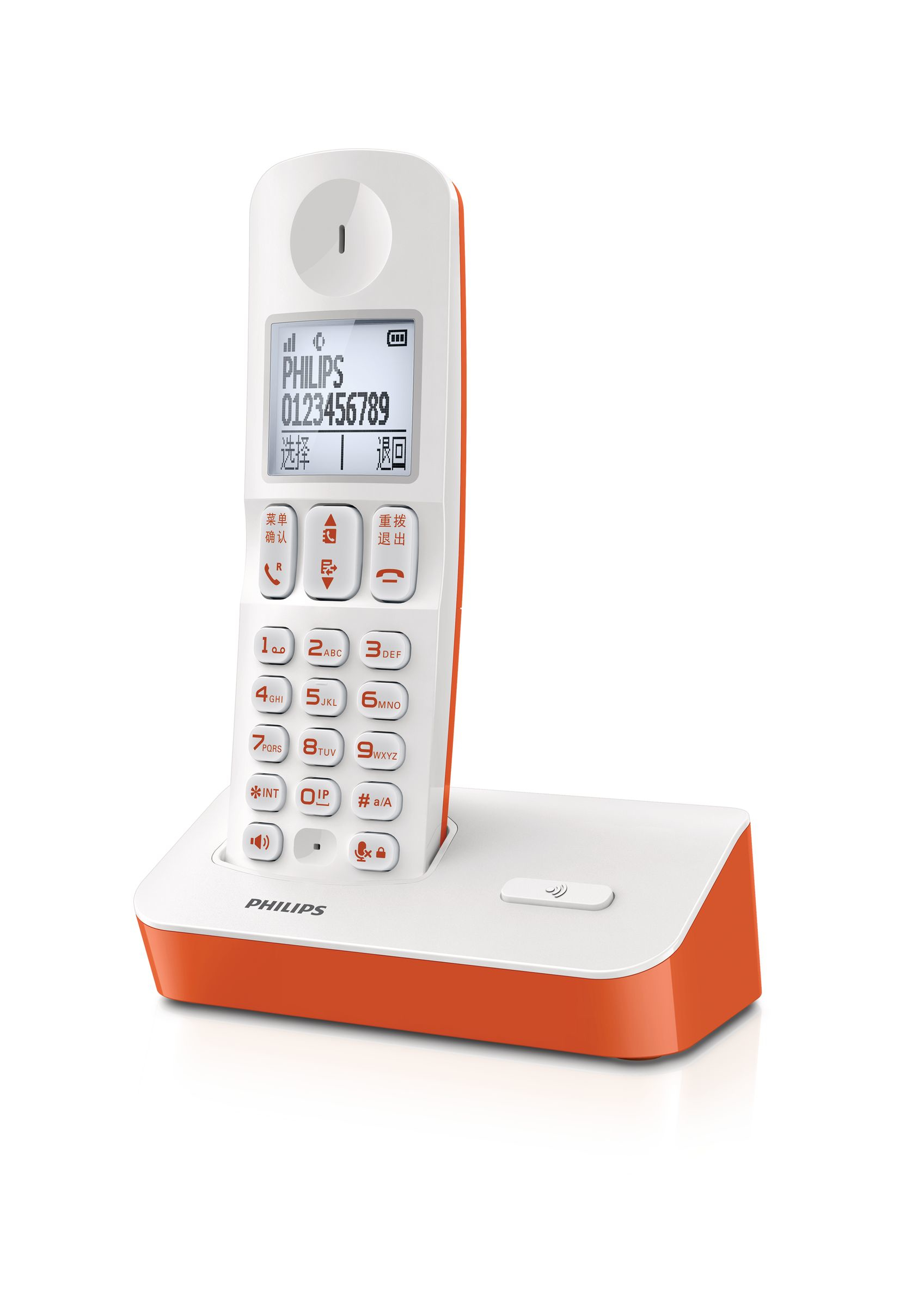 Philips DCTG2801O/93 telephone DECT telephone Caller ID Red, White