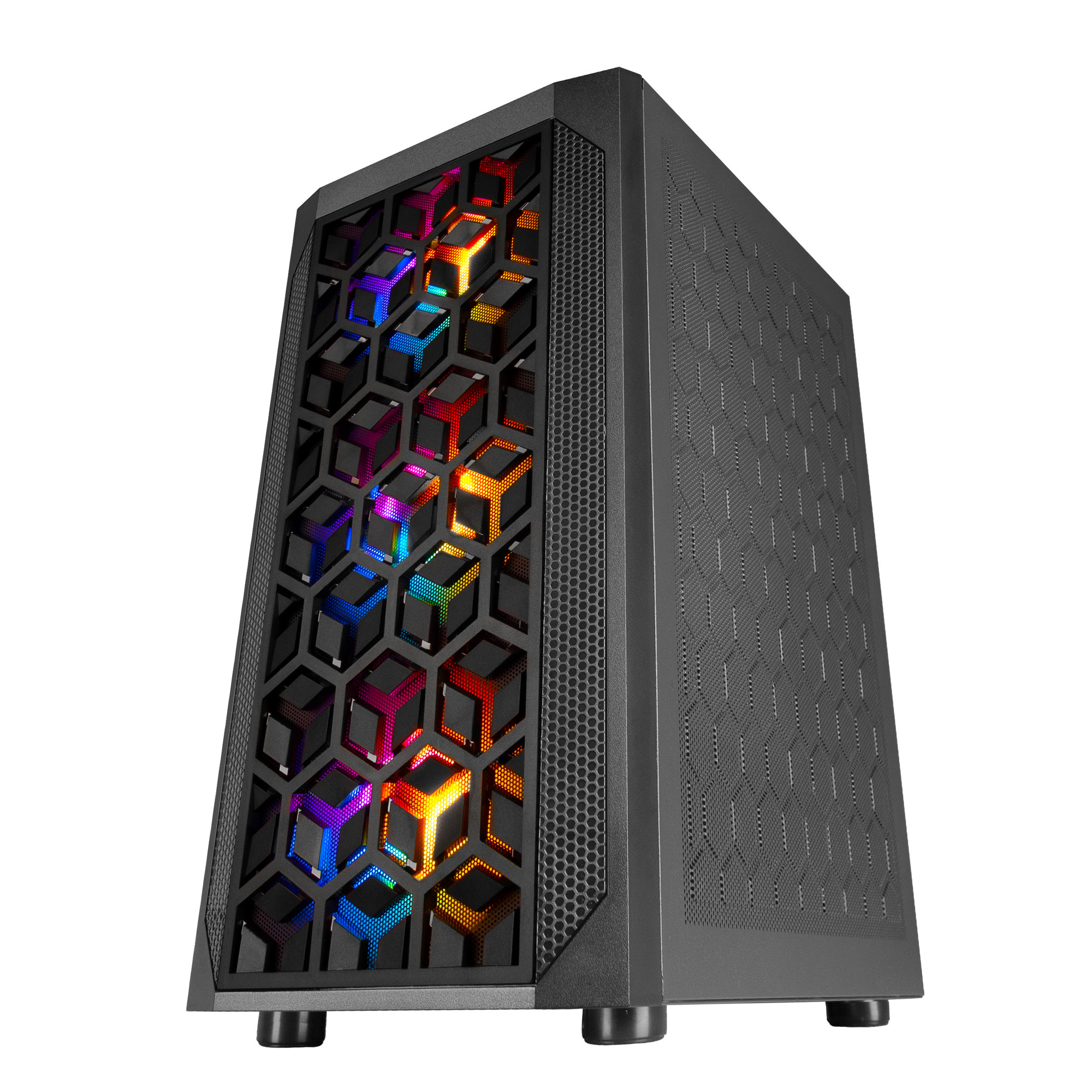 Mars Gaming MCMESH Micro ATX Gaming PC Case 3x FRGB Fan Black – image 3