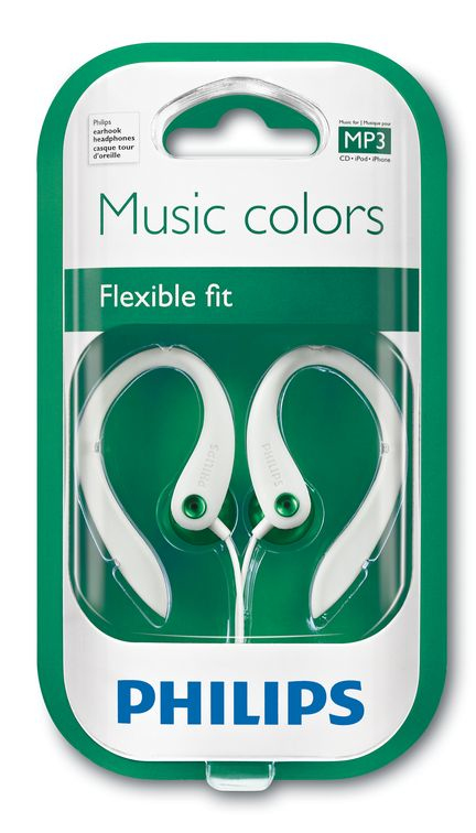 Philips SHS3217C/28 headphones/headset Wired Ear-hook, In-ear Green, White – image 2