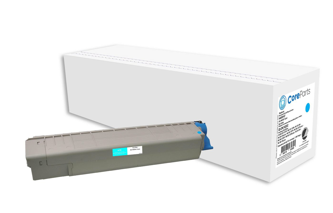 CoreParts QI-OK1022C toner cartridge 1 pc(s) Compatible Cyan