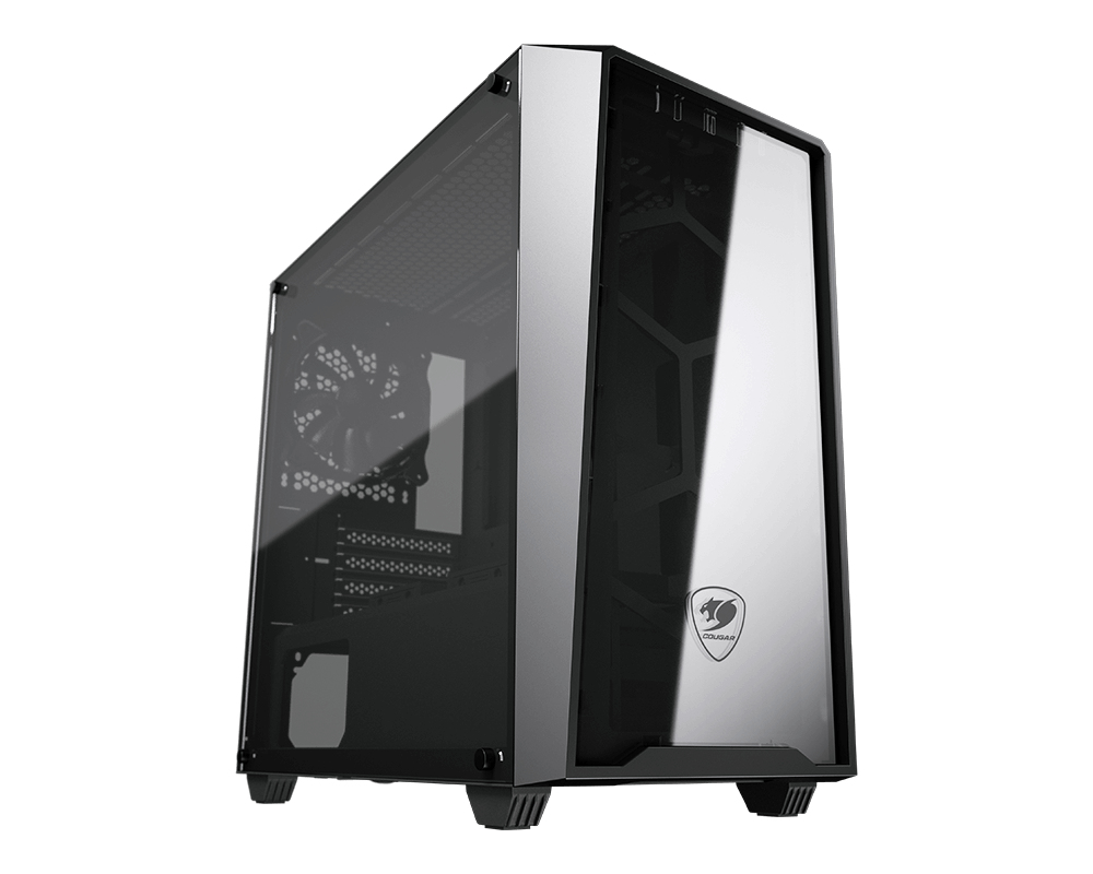 COUGAR MG120-G Mini Tower Black, Silver, Transparent