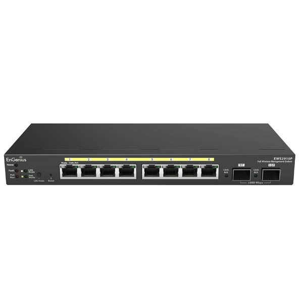 EnGenius EWS2910P Managed L2 Gigabit Ethernet (10/100/1000) Power over Ethernet (PoE) Black