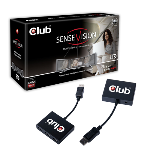 CLUB3D SenseVision MST Hub DisplayPort™ 1.2 Tripple Monitor – image 2