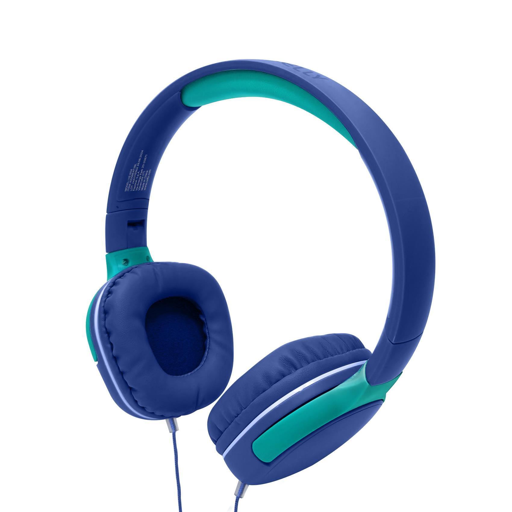 Celly KIDSBEAT2 Auricolare Cablato A Padiglione Musica e Chiamate Blu