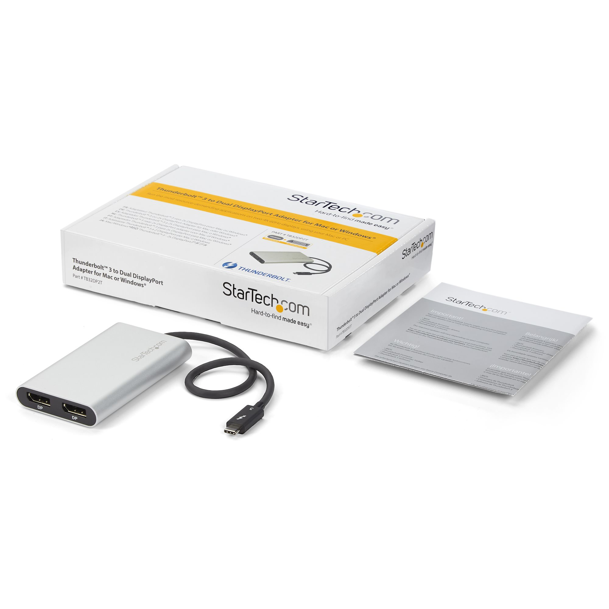 StarTech.com Thunderbolt 3 to Dual DisplayPort Adapter 4K – image 6